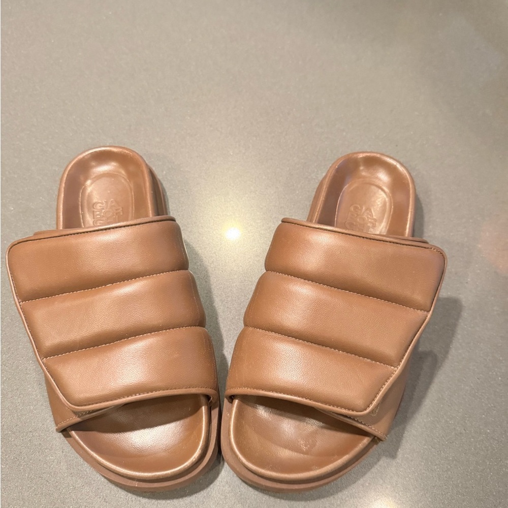Gia Borghini Brown Padded Sandals